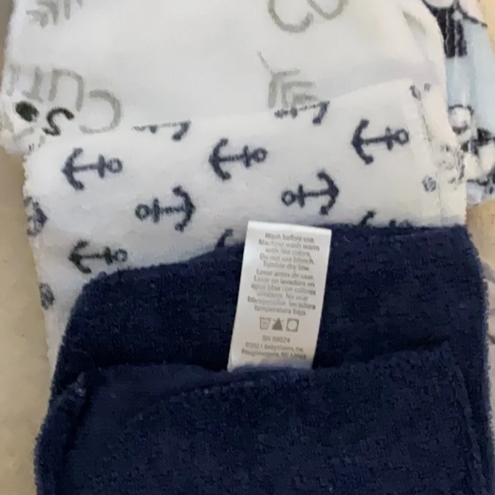 Cozy Gray and Blue Kids Mittens